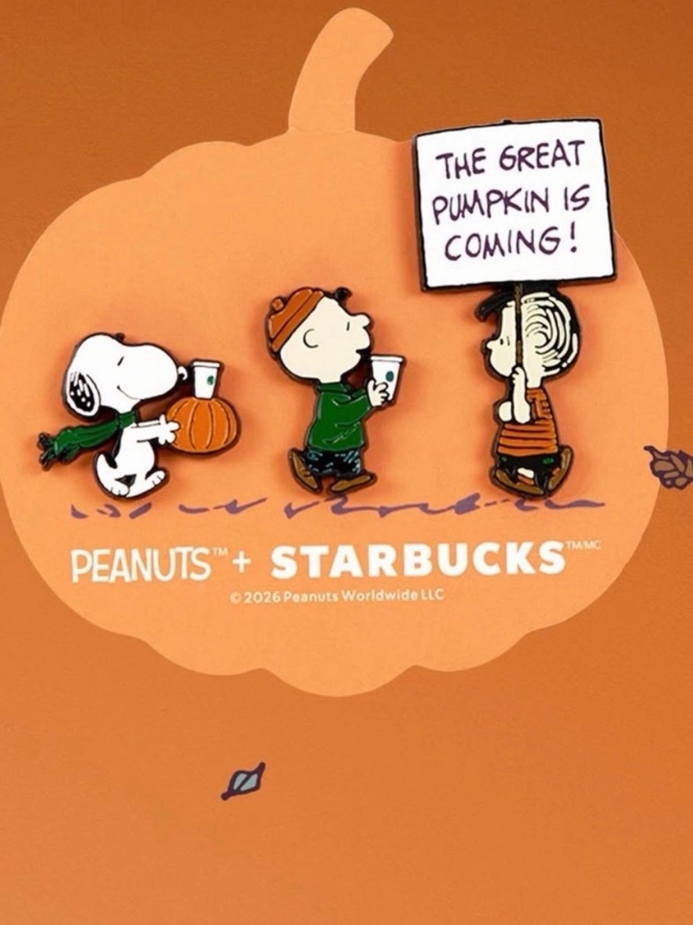 Starbucks x Peanuts Enamel Pin Set NWT